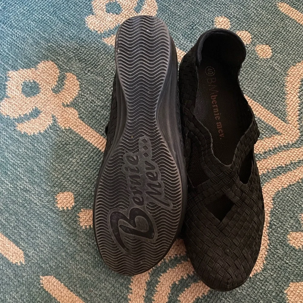 Bernie Mev Black Woven Slip-Ons - Picture 3 of 3